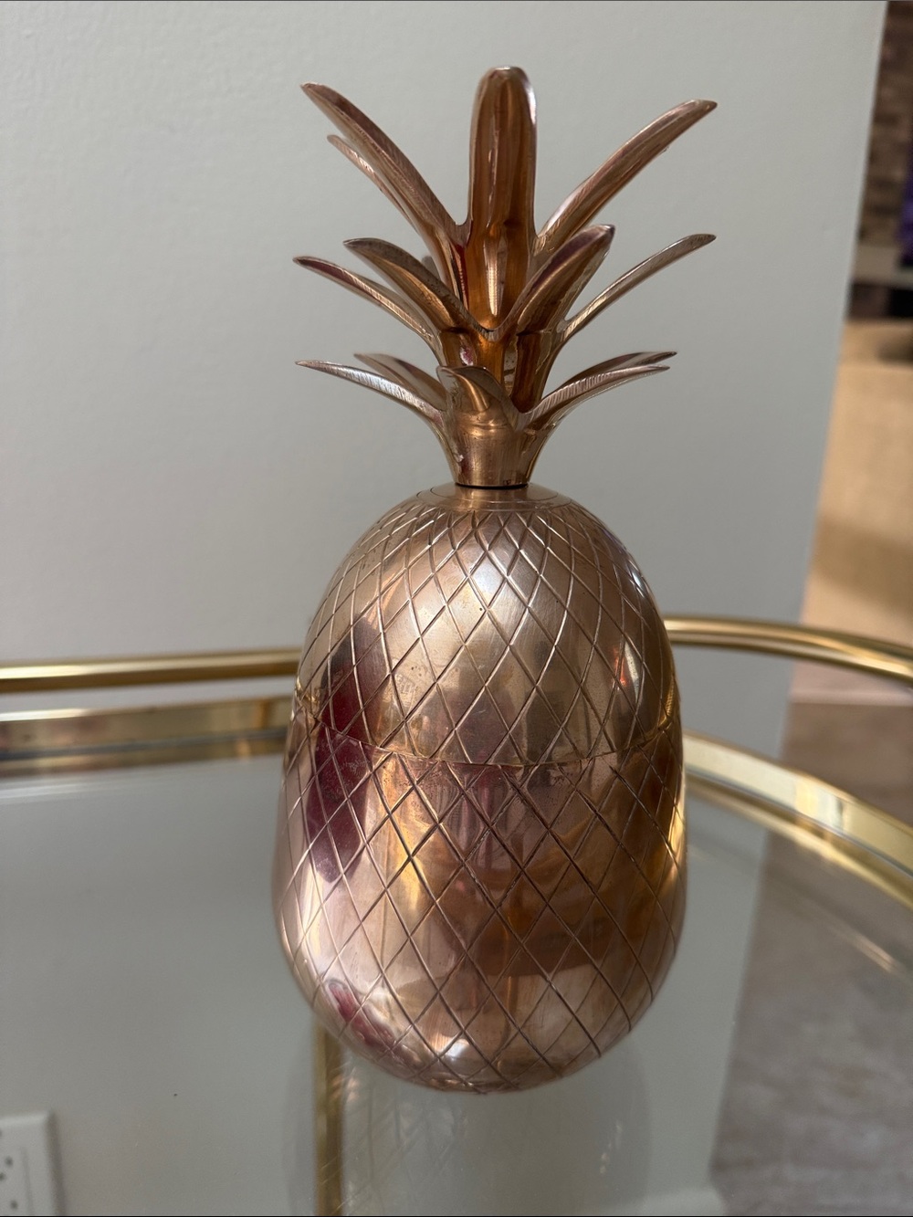 Vintage Brass Pineapple  2-piece